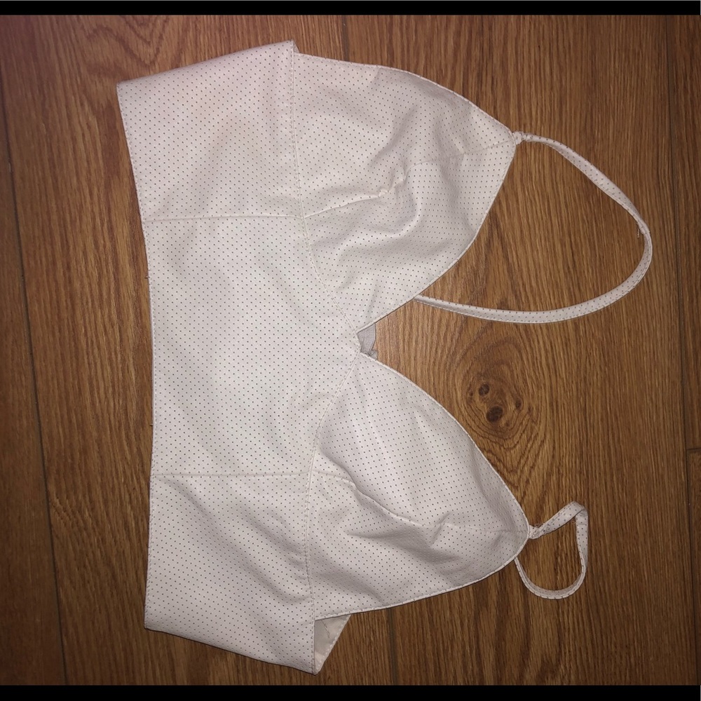 LF white leather crop top! Size M